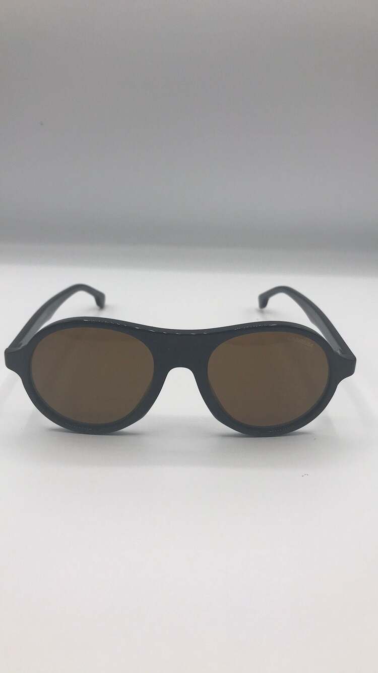 Carrera 142/S Round Acetate Sunglasses in Black
